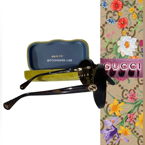 GUCCI Oversized Round Sunglasses Tortoise NEW in Box